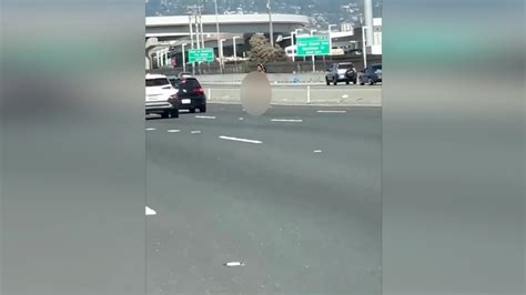 naked woman shooting on highway|Naked California woman arrested near San Francisco Bay Bridge。